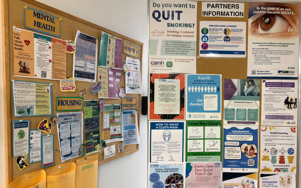 Collage of Access Alliance bulletin boards