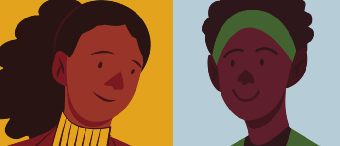 Graphic of 2 African, Caribbean, and Black (ACB) adults